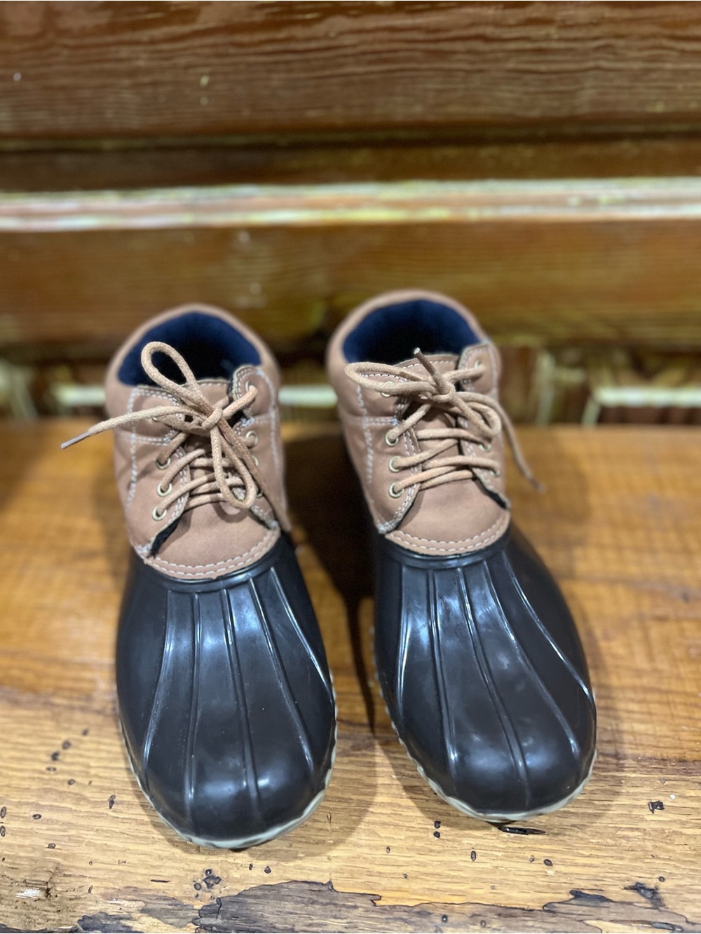 Tommy Hilfiger Brown and Black Duck Boots